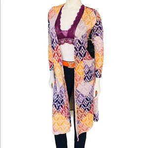 LuLaRoe Sara Long Duster Open Front Cardigan Top